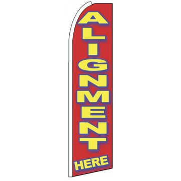 Alignment Here - Advertising Feather Flag Banner